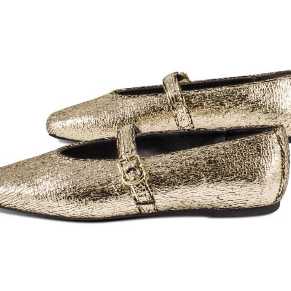 Katy Perry 9.5 Women's Evie Mary Jane Flat Gold NIB Fashion Casual Work School - Picture 2 of 8